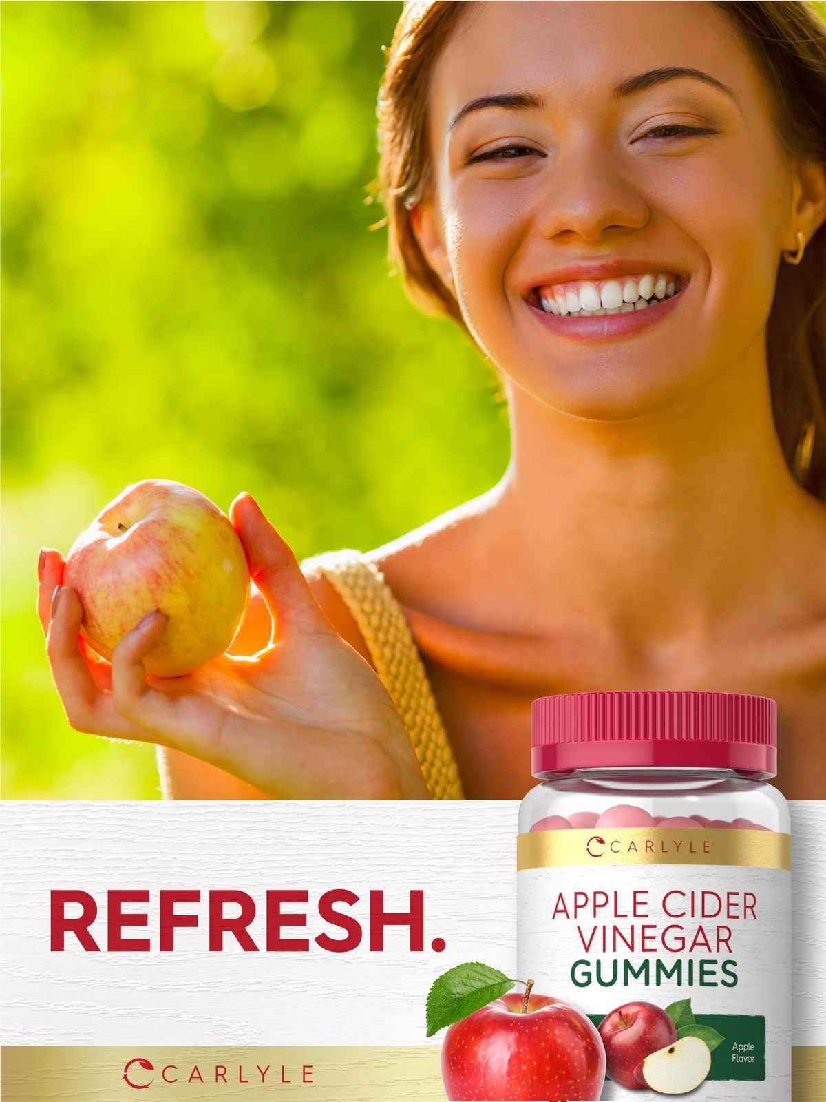 Carlyle Vegan Apple Cider Vinegar Gummies | 75 Count | 75 (Pack of 1)
