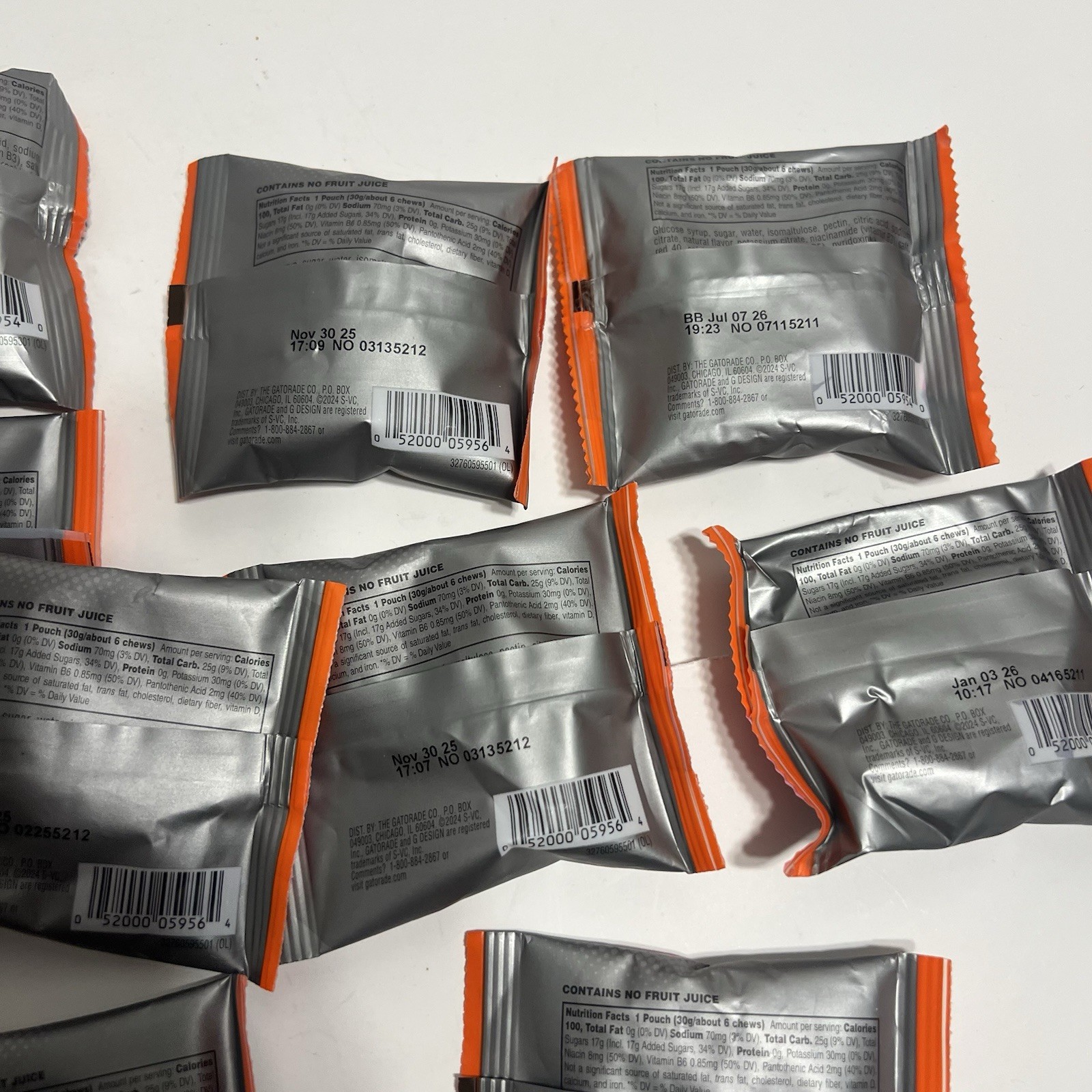 Lot Of 16 Gatorade Chews