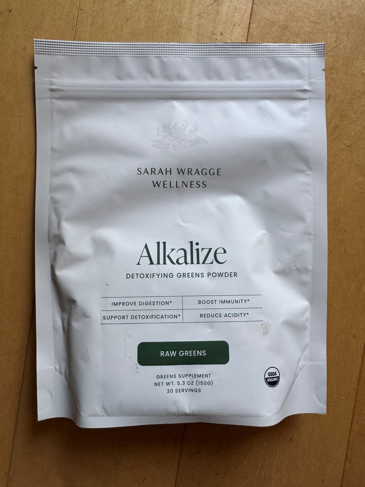 Sarah Wragge Wellness Follow Designer SWW® Alkalize Detoxifying Greens Powder