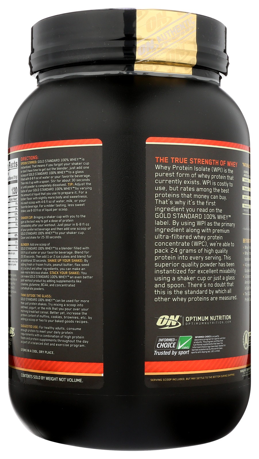Gold Standard Whey Protein Powder By Optimum Nutrition 1.84 Lb 1.85 1 Pack