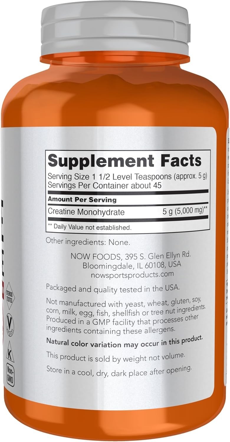 Creatine Monohydrate Powder 8-Ounce Mass Building Energy Production Muscle Fuel
