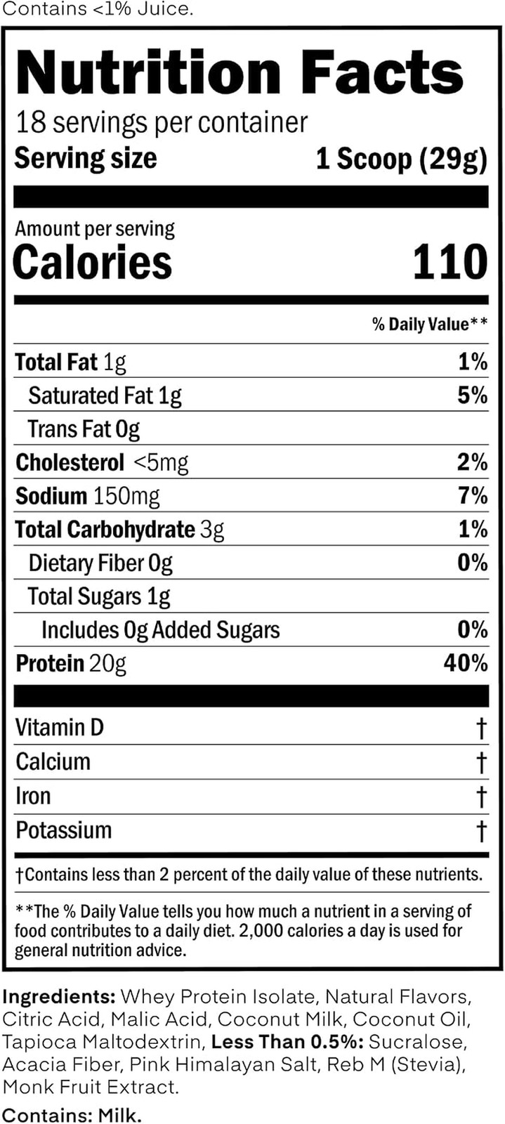 Clear Whey Isolate Protein Powder, Frosty Lemonade, 20G Complete Protein per Ser