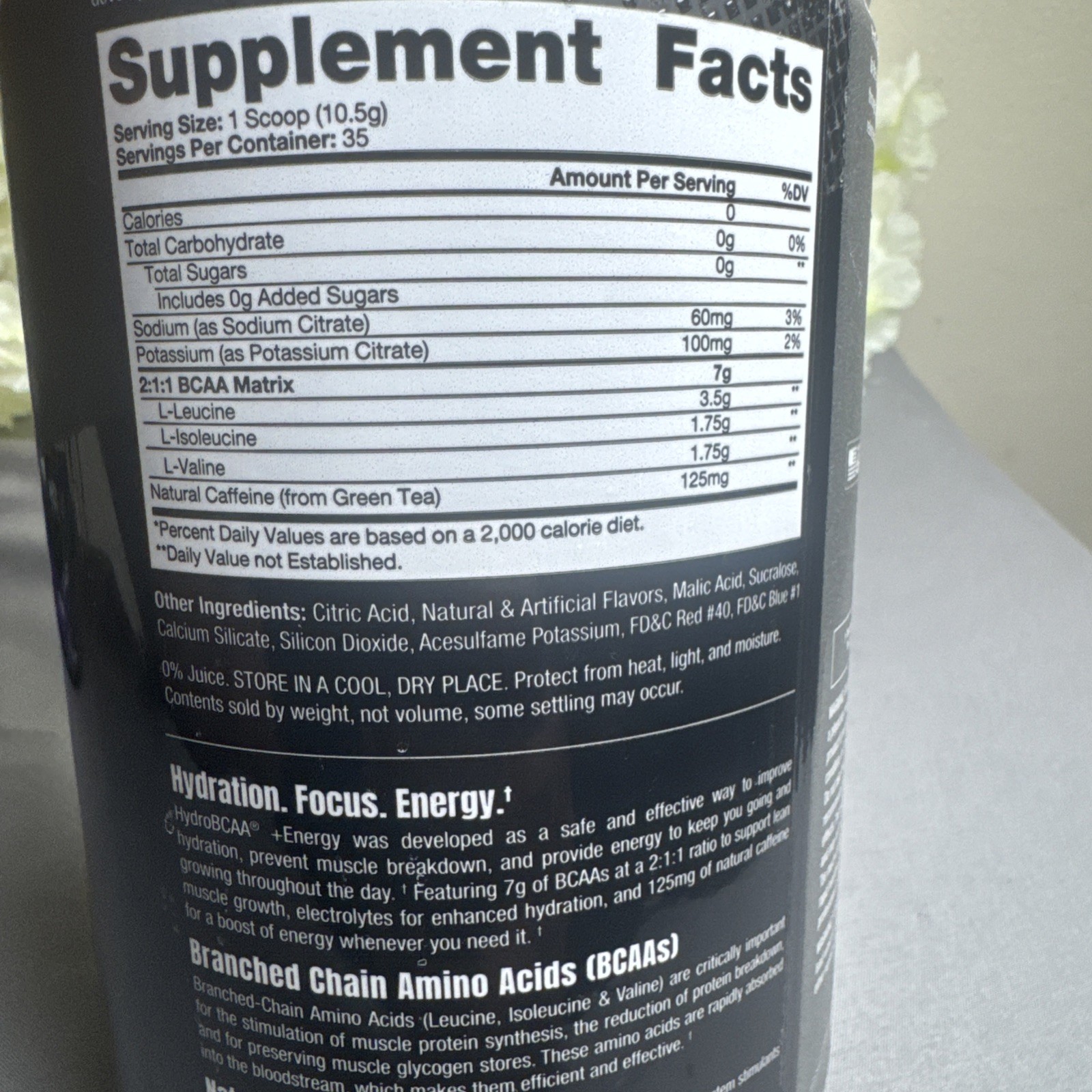 2 PS HYDRO BCAA PLUS ENERGY GRAPE 125 MG 35 SERV 11/26