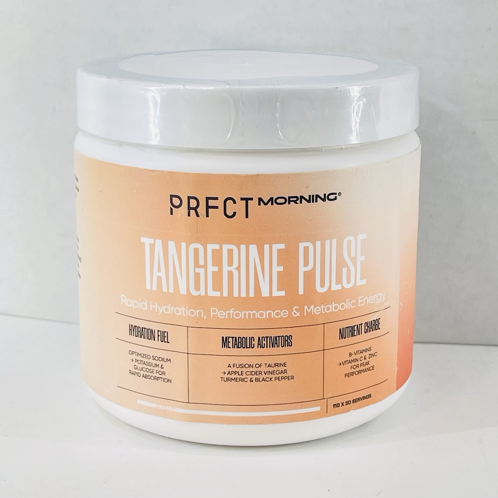 PACKAGE WEAR READ PRFCT Morning Tangerine Pulse Electrolyte Powder 30 Servings