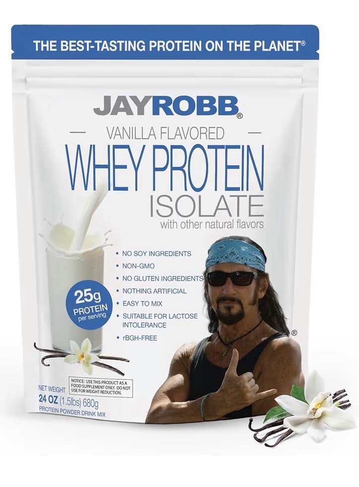 JAYROBB Whey Protein Isolate Vanilla Flavored 1.5 Pound