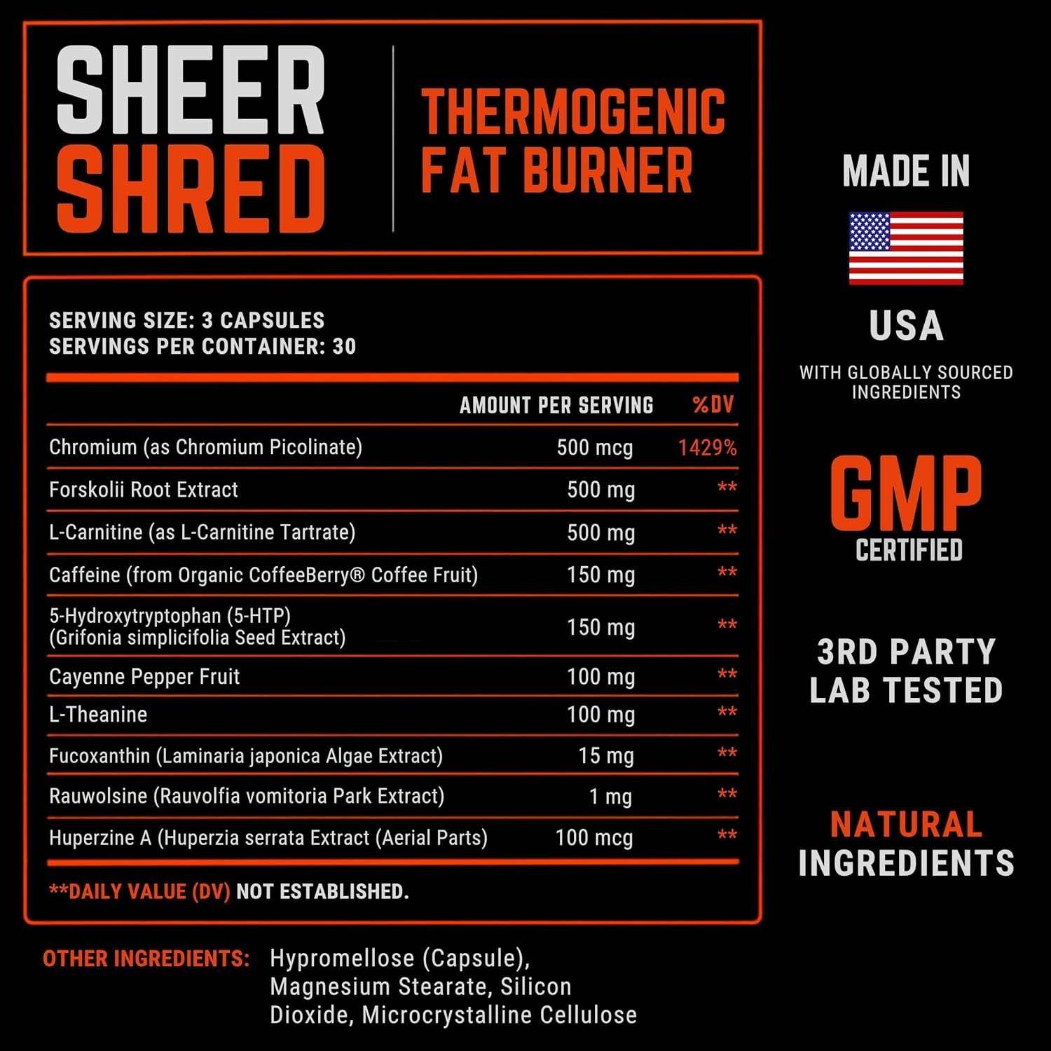 Sheer Shred Premium Thermogenic + Sheer Alpha: Test Booster Fat Burner Combo Pac