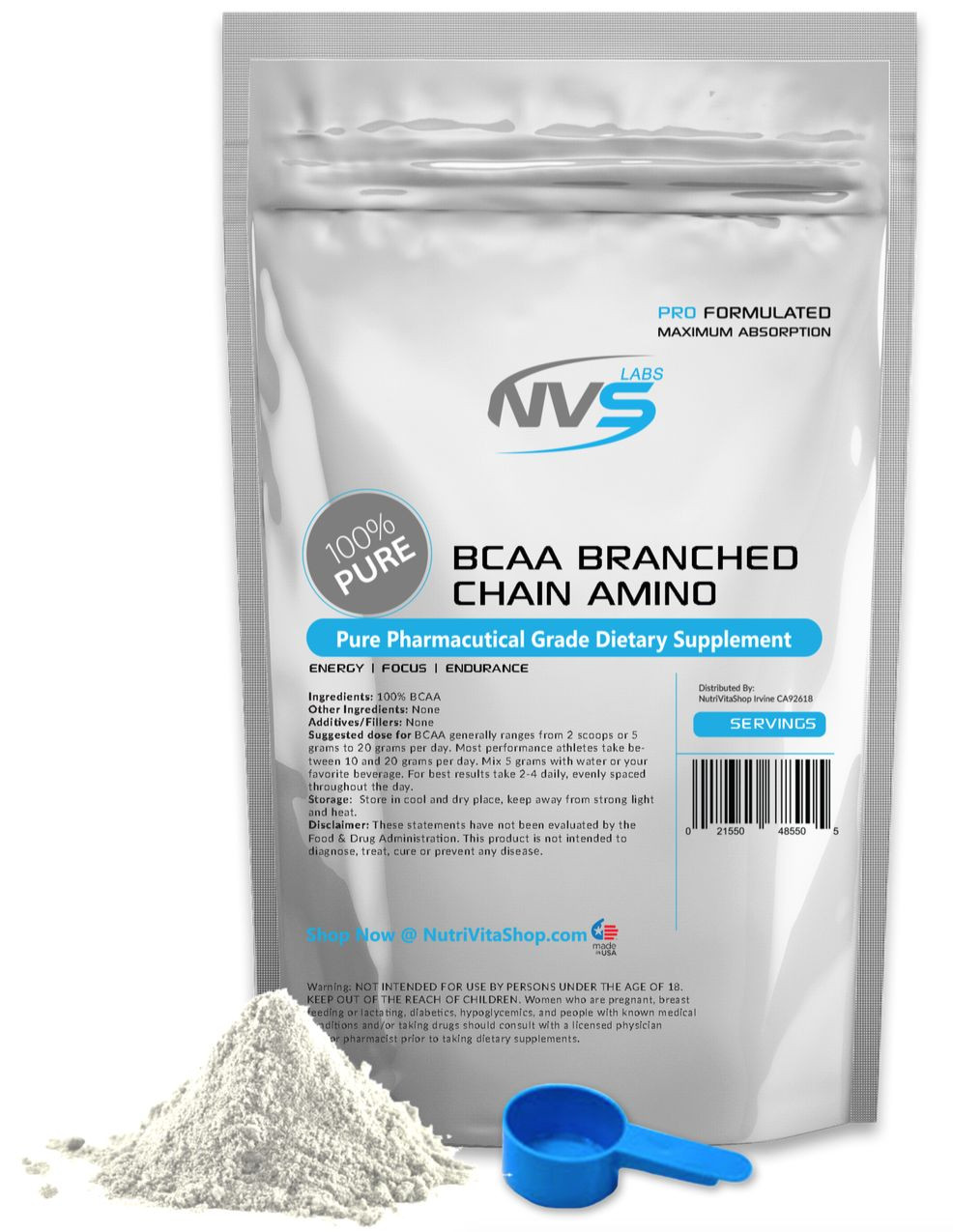 8.8oz 250g NVS BRANCHED CHAIN AMINO ACIDS
