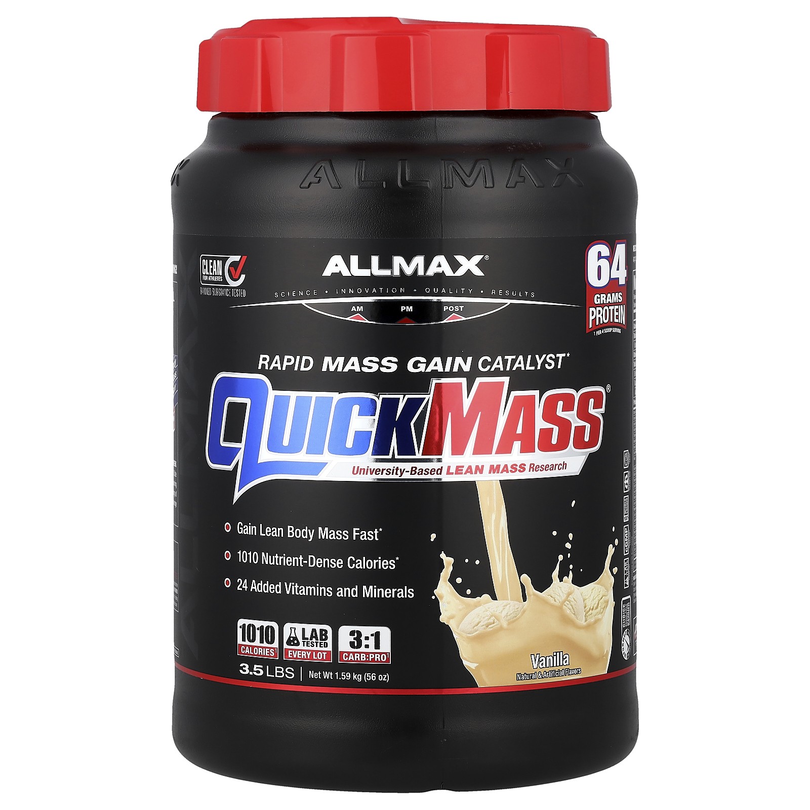QuickMass®, Rapid Mass Gain Catalyst, Vanilla, 3.5 lbs (1.59 kg)