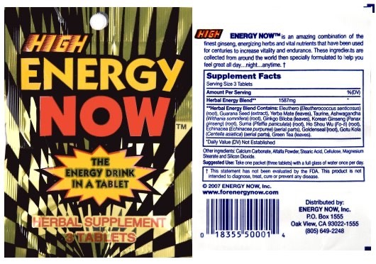 High, Energy Now Herbal Supplements 24 Packs (72 Pills) Free Shipping