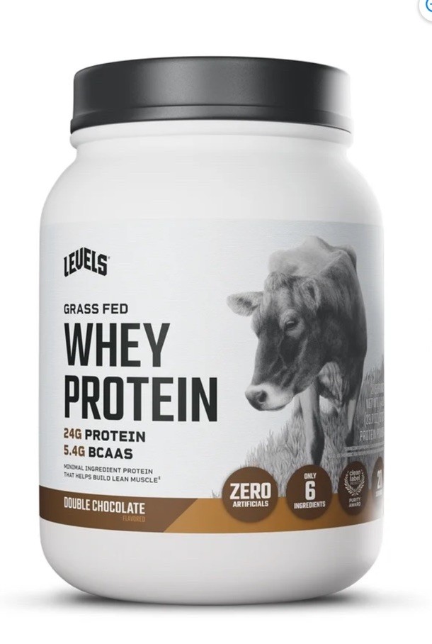 Level Grass Fed Whey Protein Powder, No Artificial,Double Chocolate 1.48 Lb