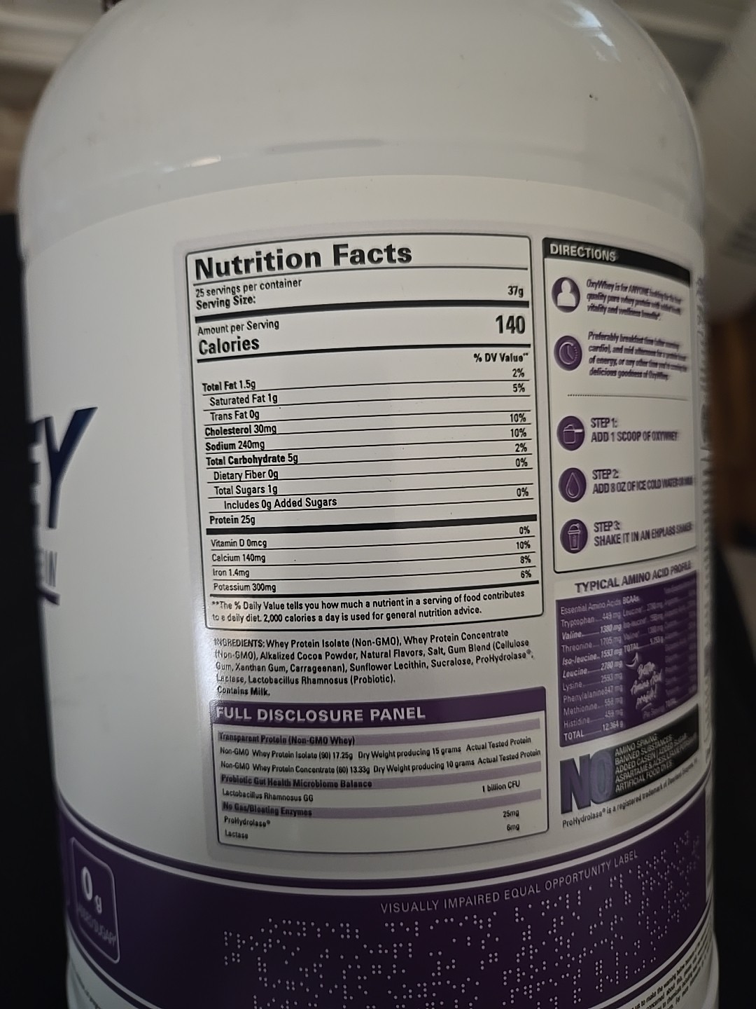 EHP Labs OxyWhey Whey Protein Isolate – 25g High Protein, Low Carb, Sugar…