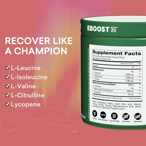 2 Pk Eboost Post-Workout Watermelon Rescue Tub exp 8/25 NEW SEALED FAST SHIPPING