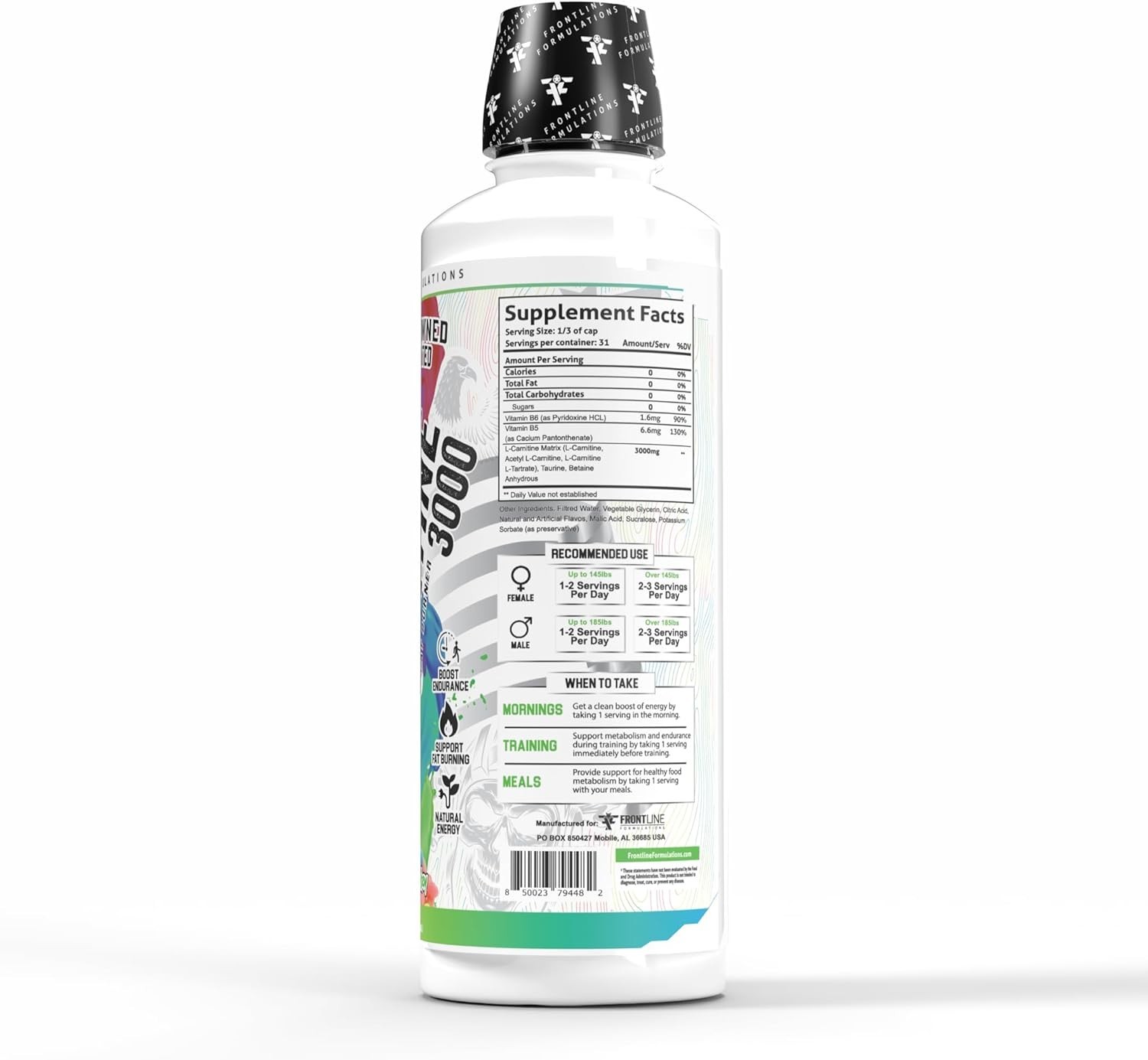 Frontline Formulations L-Carnitine Stimulant Free Enhances Energy & Metabolism