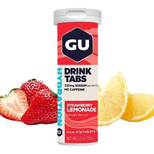 GU Energy Hydration Electrolyte Drink Tablets, 4-Count (48 Servings), Strawberry