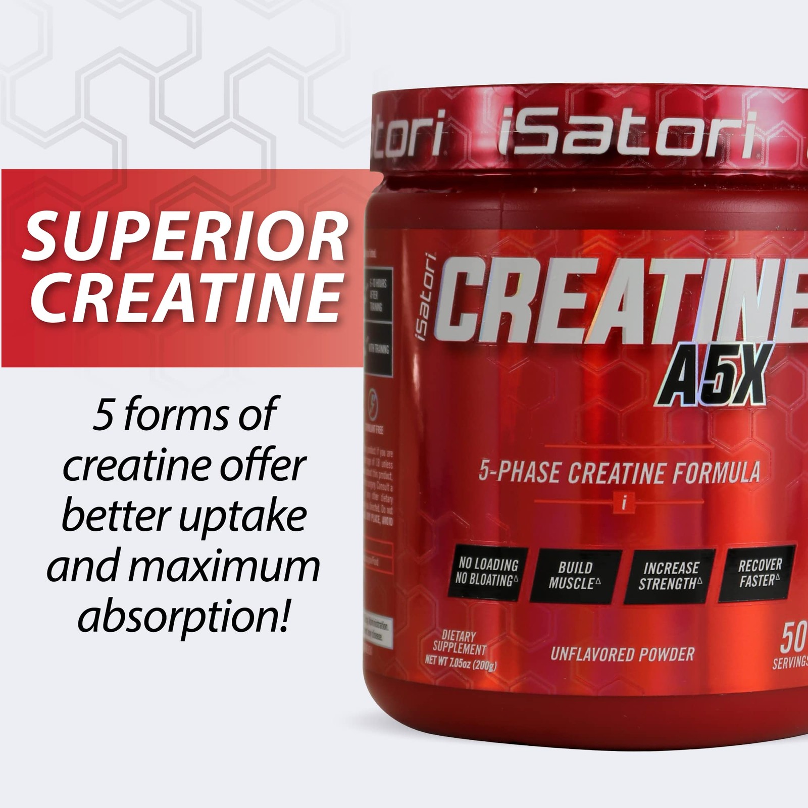 iSatori Creatine A5X with Creatine Monohydrate & Betaine Anhydrous for Muscle…
