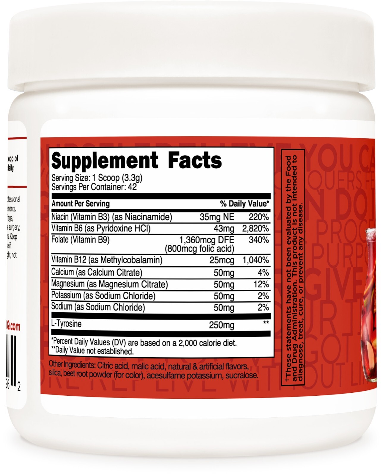 TransformHQ Hydration 42 Servings (Fruit Punch) – Electrolytes, Mental Clarity