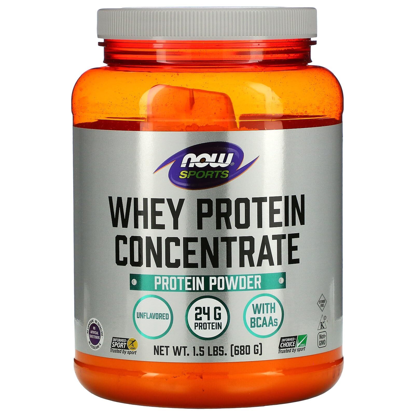 Unflavored Whey Protein Powder 21 Servings BCAAs GMP Quality Assured
