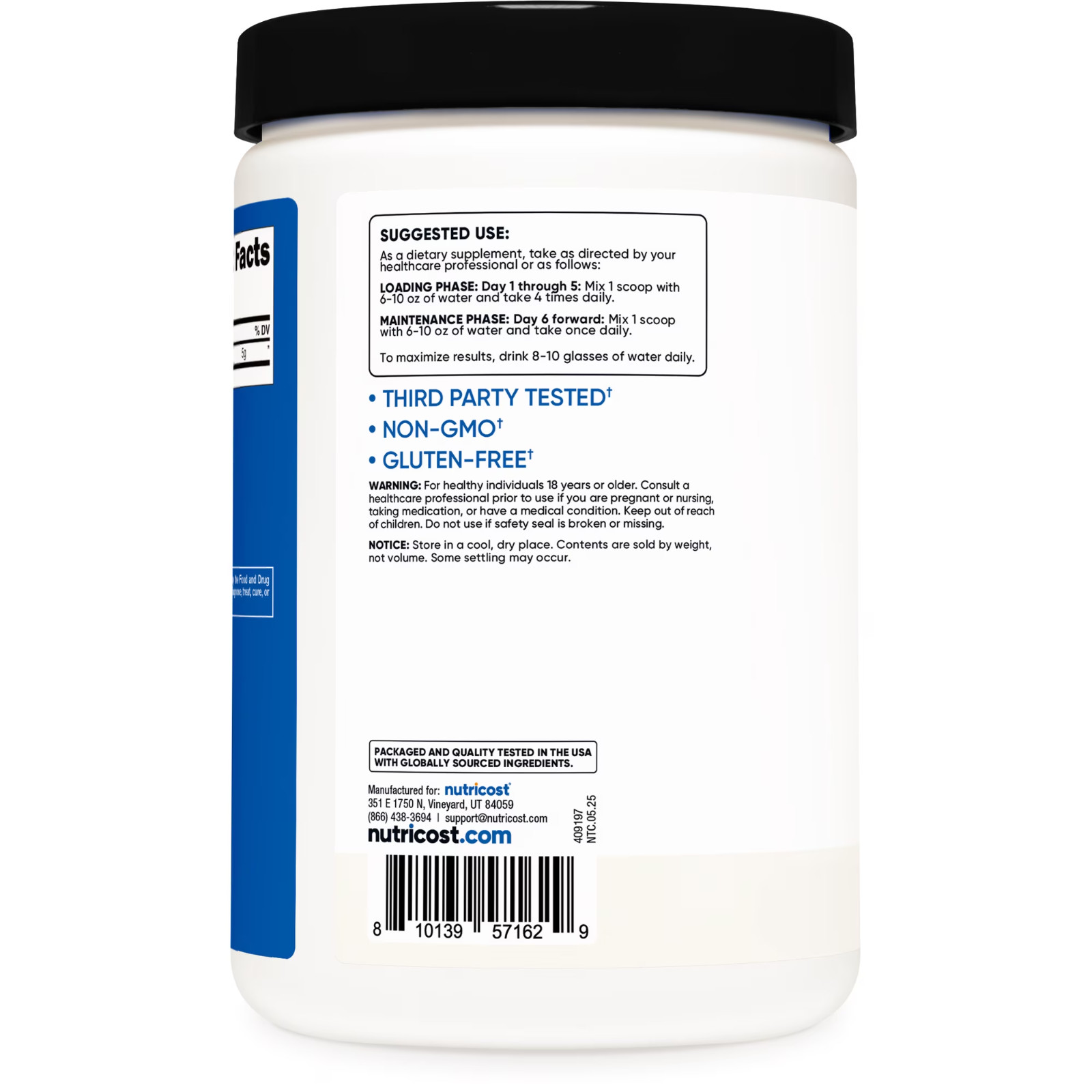 Nutricost Creatine Monohydrate Powder Micronized Unflavored 500g 100 Servings US