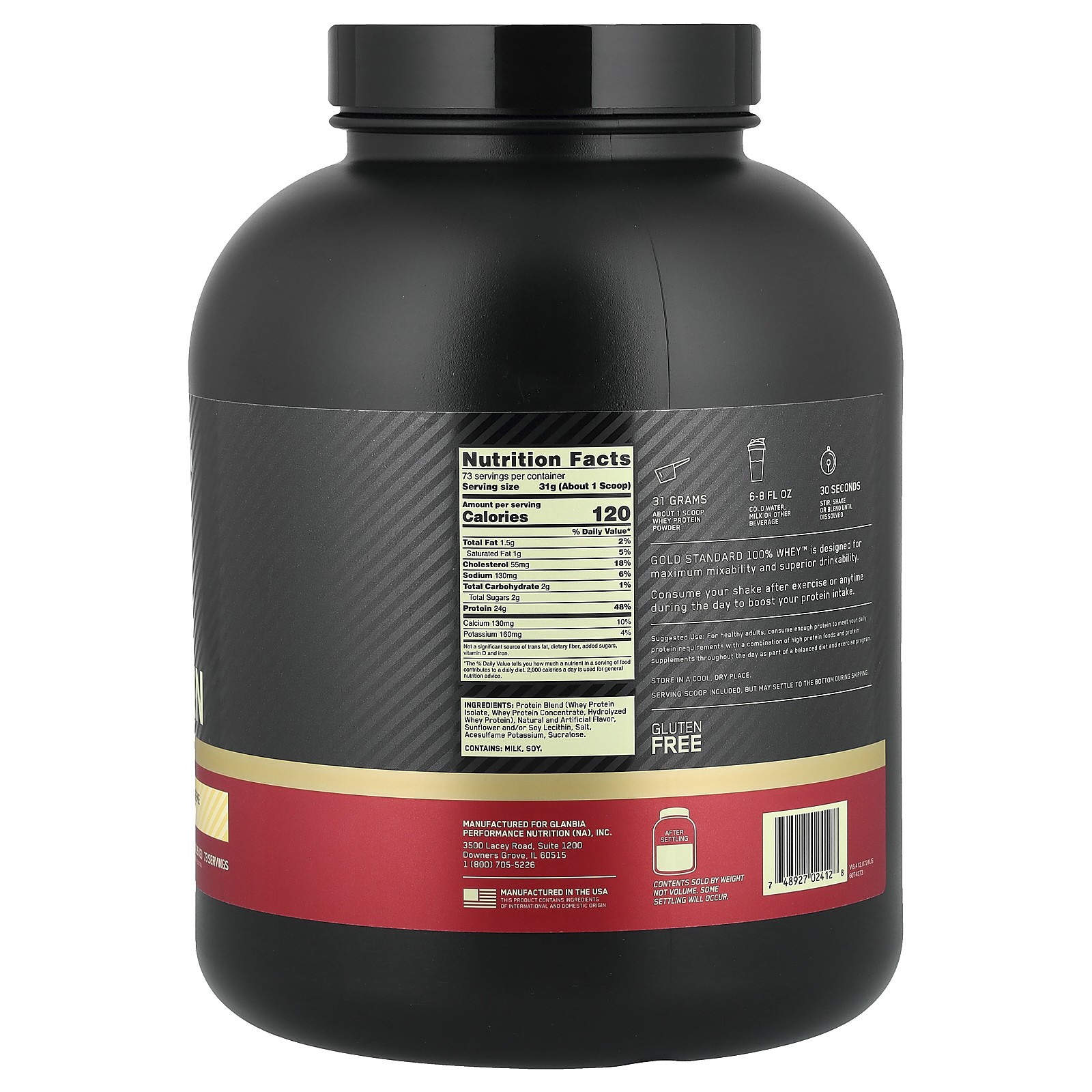 Gold Standard 100% Whey, French Vanilla Creme, 5 lb (2.27 kg)