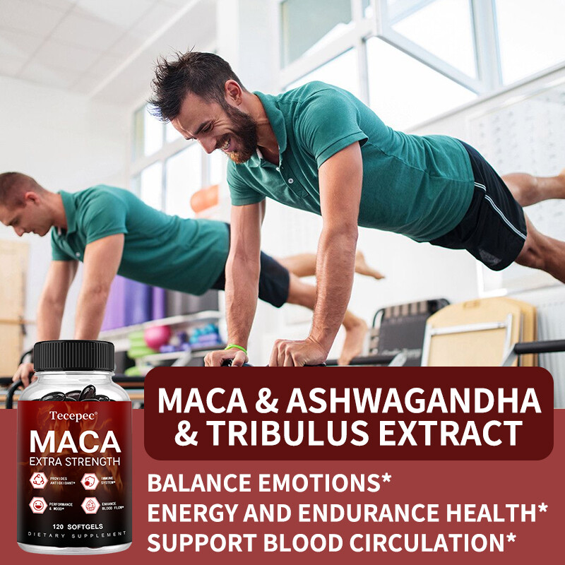 Extra Strength Maca Supplement for Men, With Ashwagandha, Ginseng, Tribulus