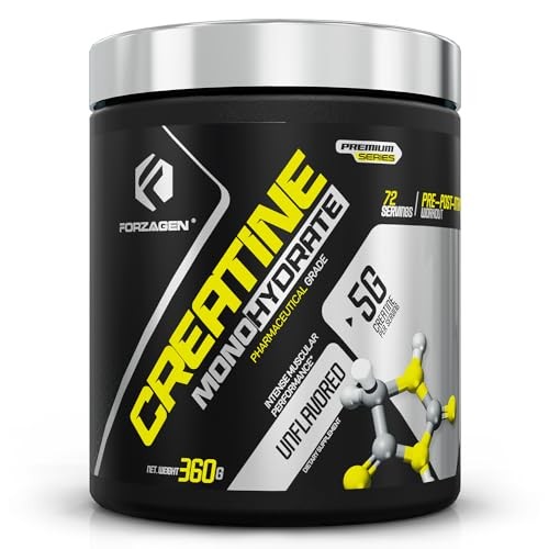 Creatine Monohydrate Powder Unflavored Micronized 72 Servings