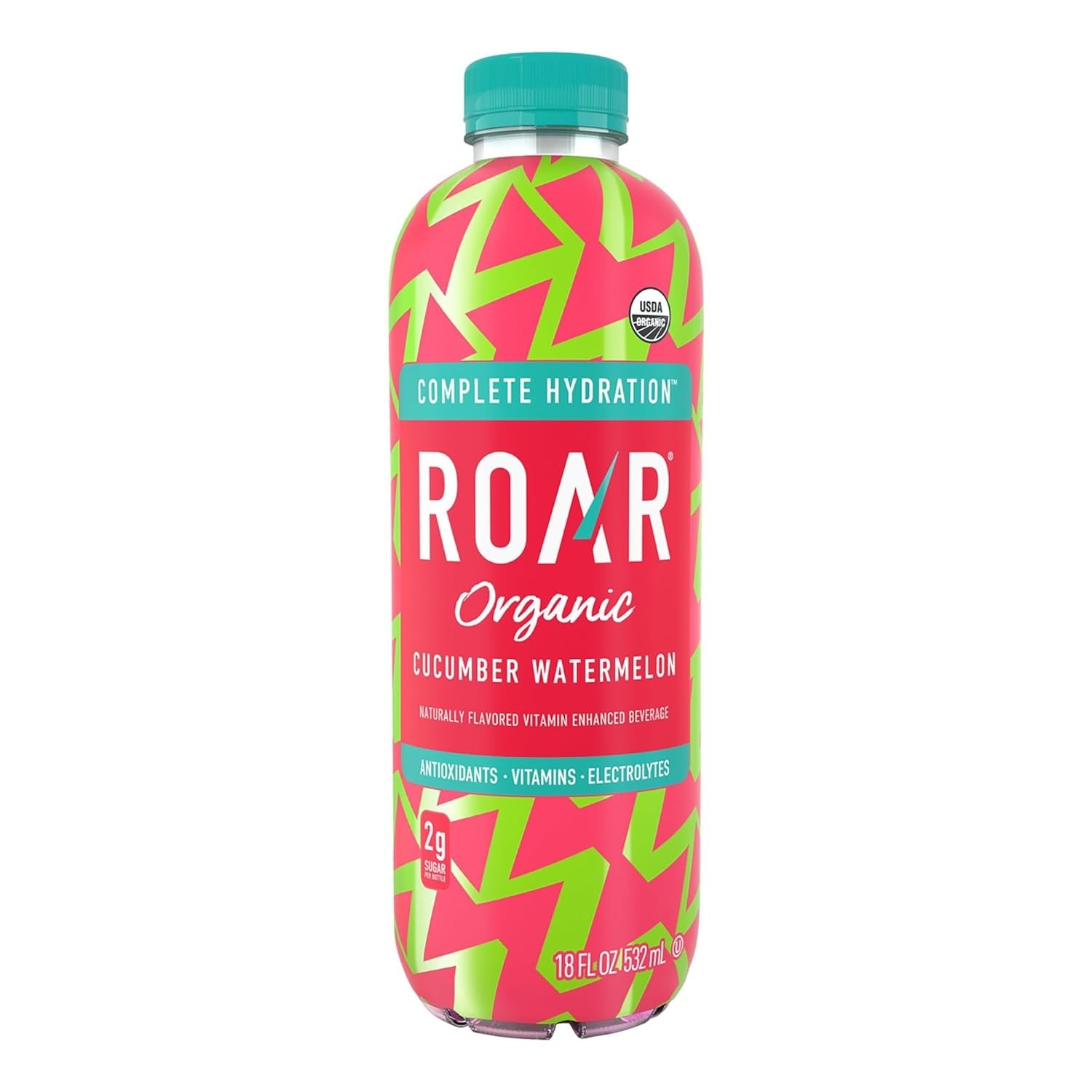 Refreshing Organic Electrolyte Drink – Cucumber Watermelon – 12 x 18 Oz Bottles