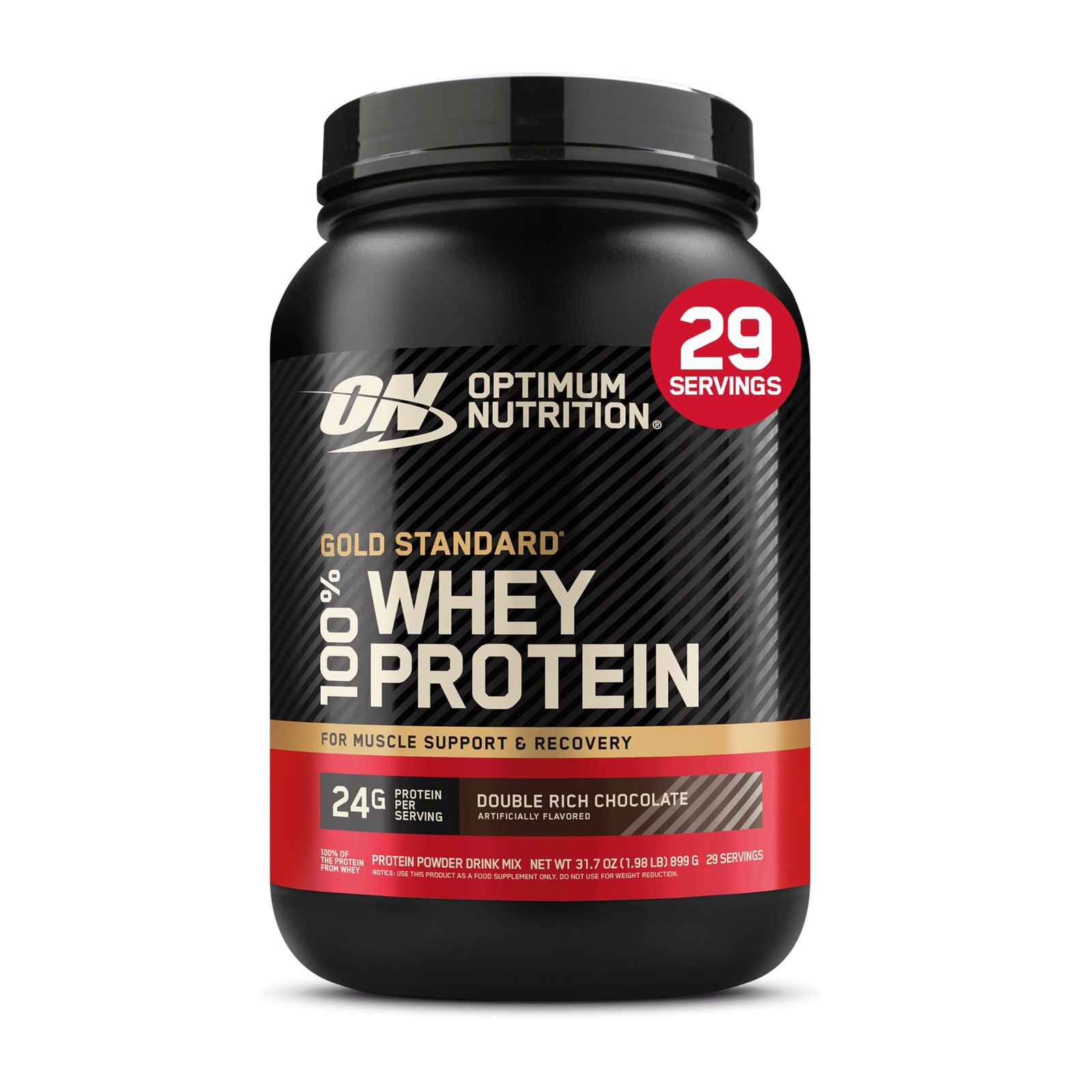 Whey Protein Powder 100% Gold Standard Double Rich Chocolate 1.98lb Optimum
