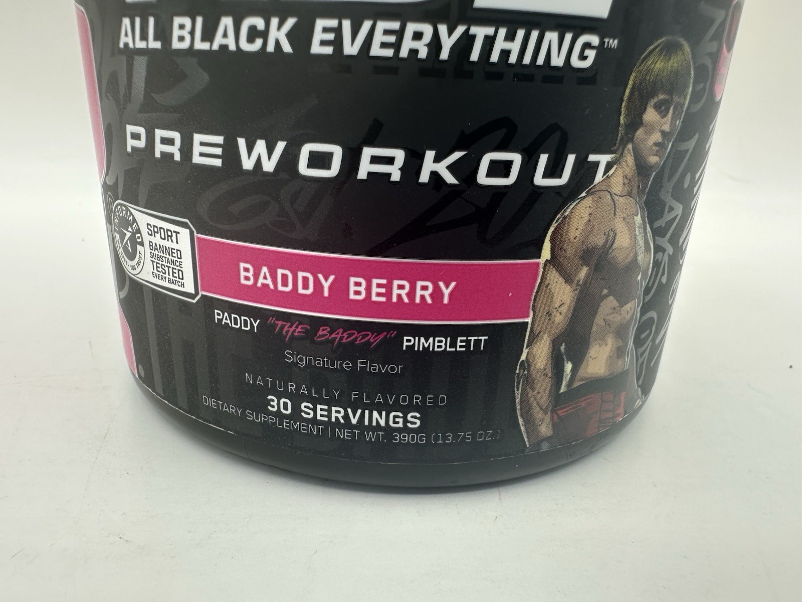 AN ABE Pre-Workout Baddy Berry 13.75 oz, 30 Servings All Black Everything Sealed