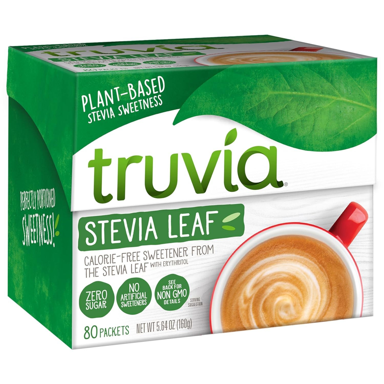 Truvia Natural Stevia Sweetener Packets, (Net Wt. 5.64 80 Count (Pack of 12)