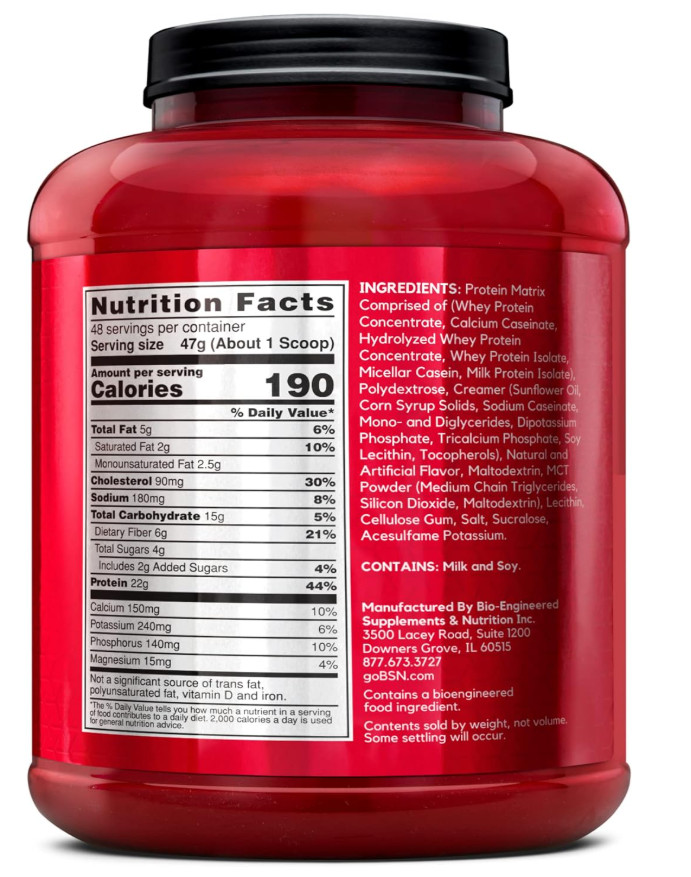 BSN Syntha-6 Protein Powder Vanilla 5LB 48Sv Whey Casein Blend