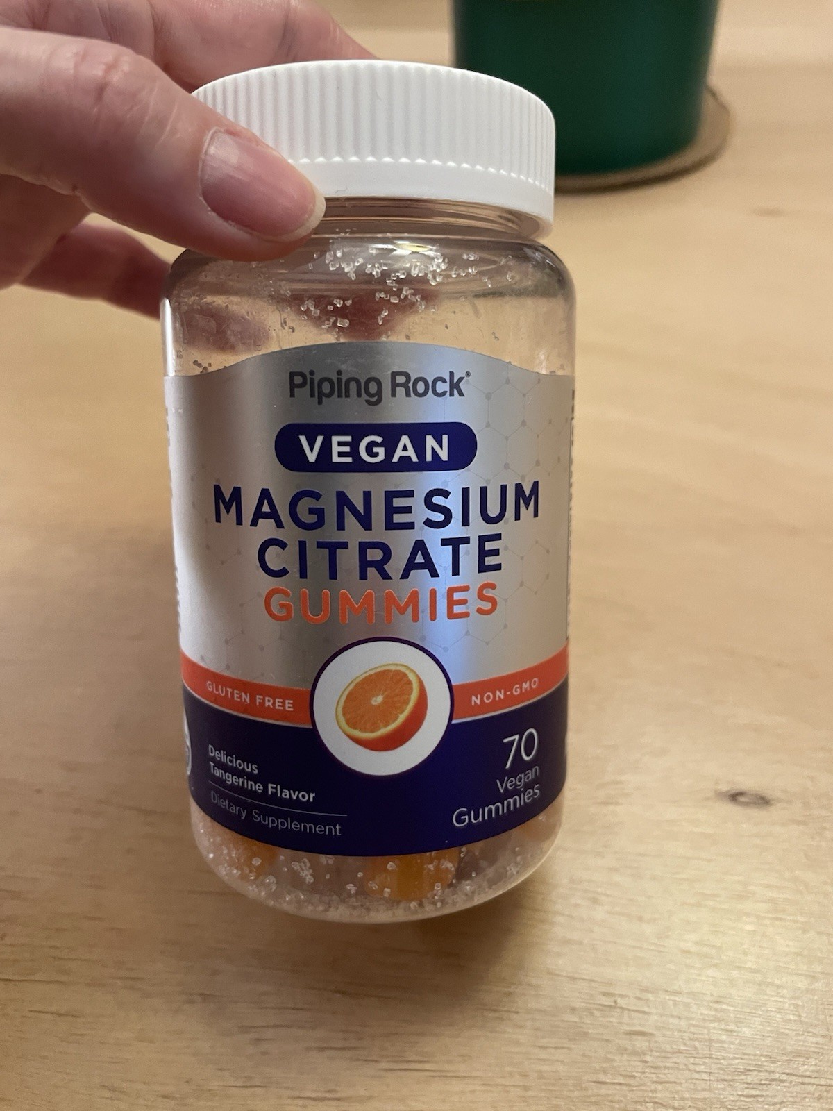 New 70 Vegan Magnesium Citrate Gummies Tangerine Flavor NON-GMO Gluten Free
