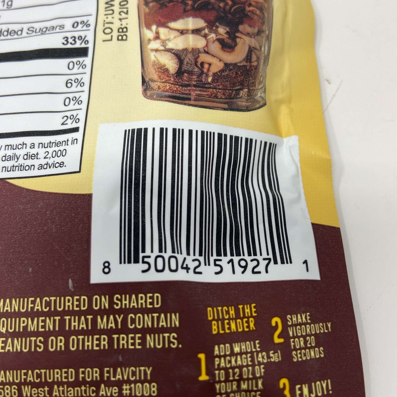 FlavCity Butter Coffee Protein Smoothie Packet, 1.53 oz Single-Serve