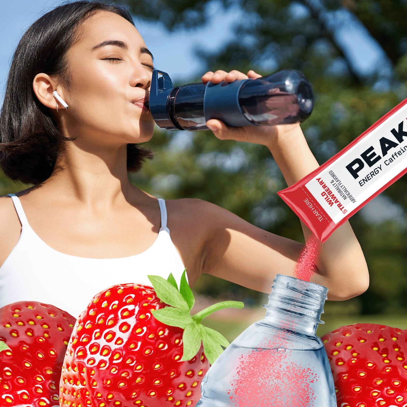 Electrolyte Powder Packets for Hydration | Strawberry Flavor | 72 Servings | Sug
