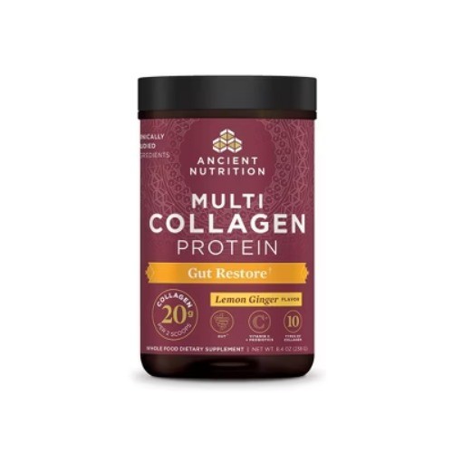 Ancient Nutrition Multi Gut Restore Powder – Lemon – Collagen Protein – 8.4oz
