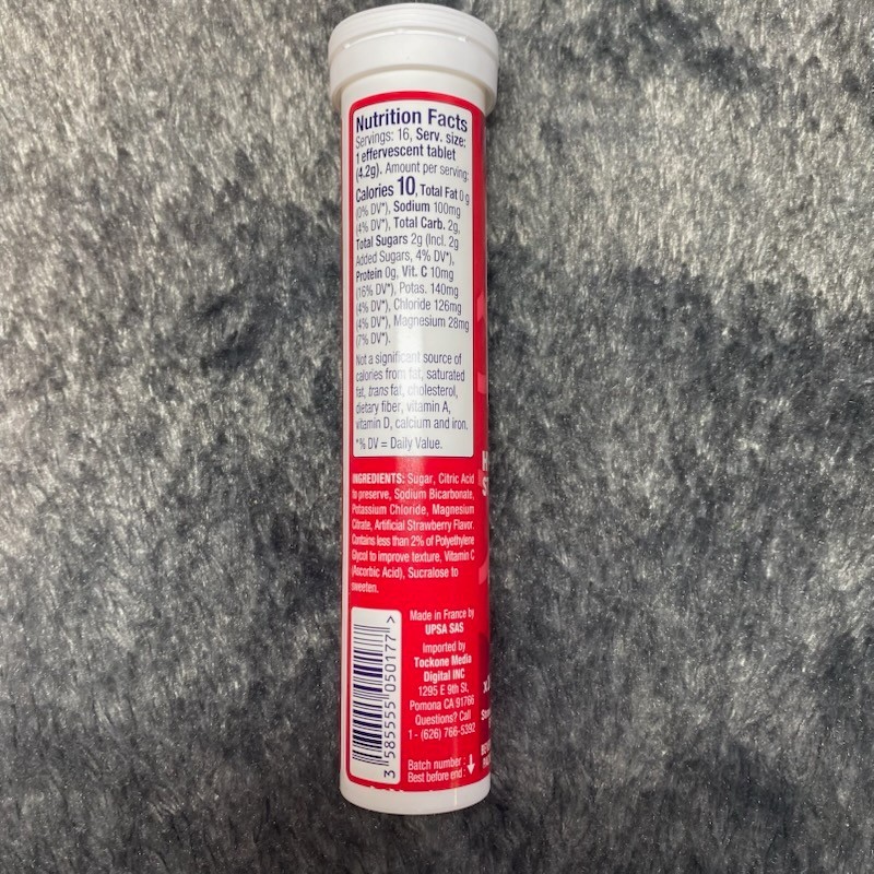 UPSA HydraMax Hydration Strawberry Electrolytes Effervescent 16 Tabs