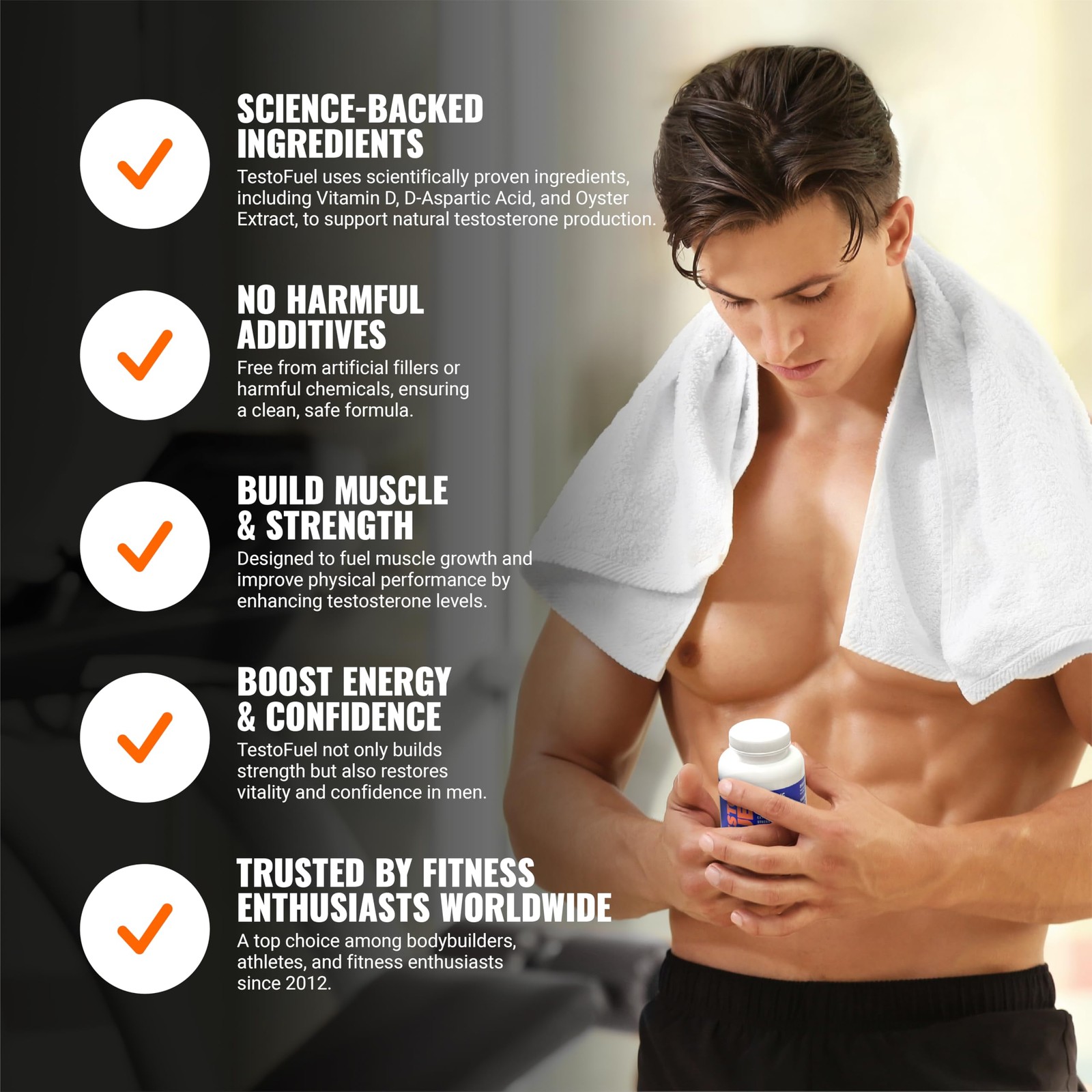 ROAR AMBITION TestoFuel 120 T-Booster Pills – Test 120 Count (Pack of 1)