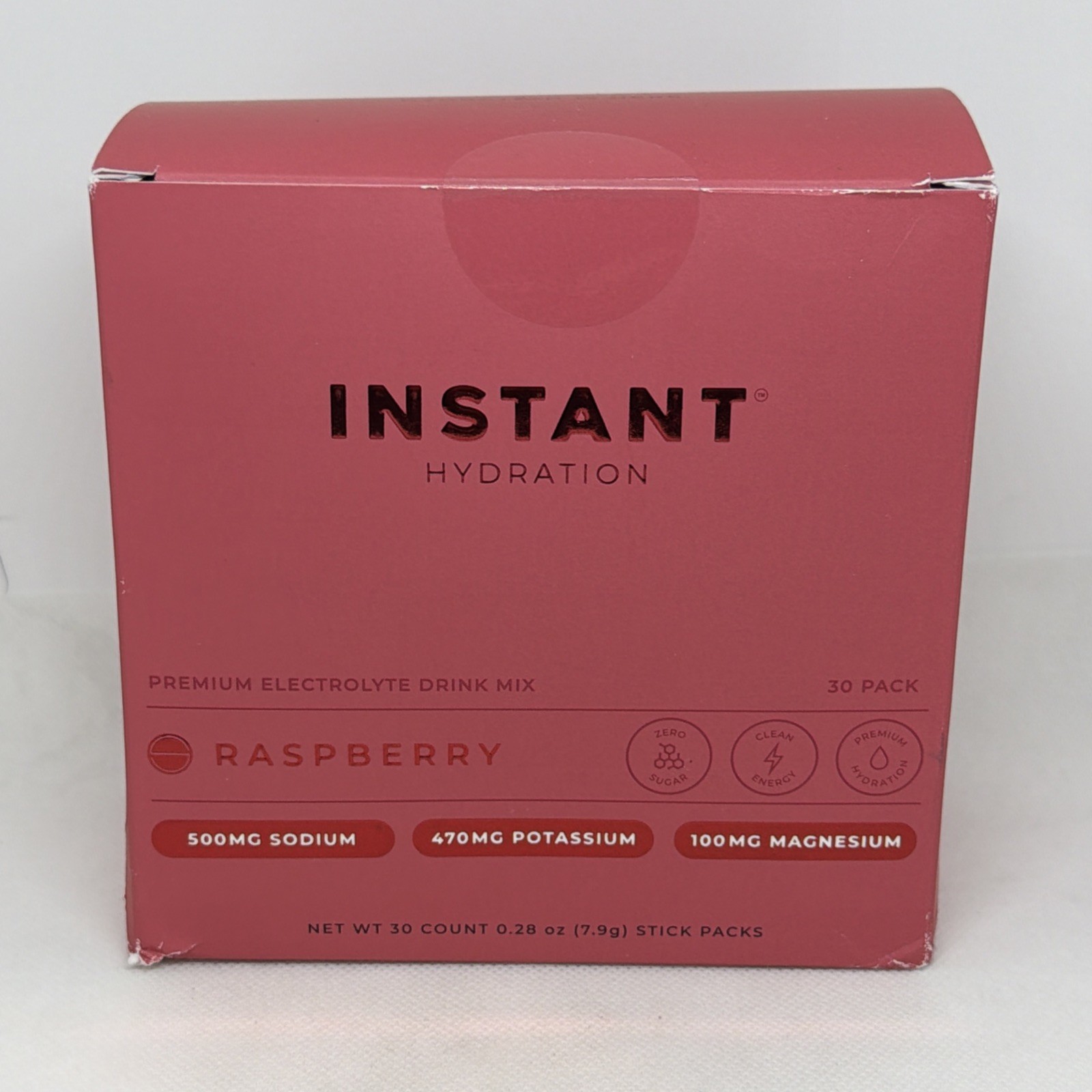 Instant Hydration Electrolyte Drink Mix Raspberry 30 Stick Zero Sugar New $55