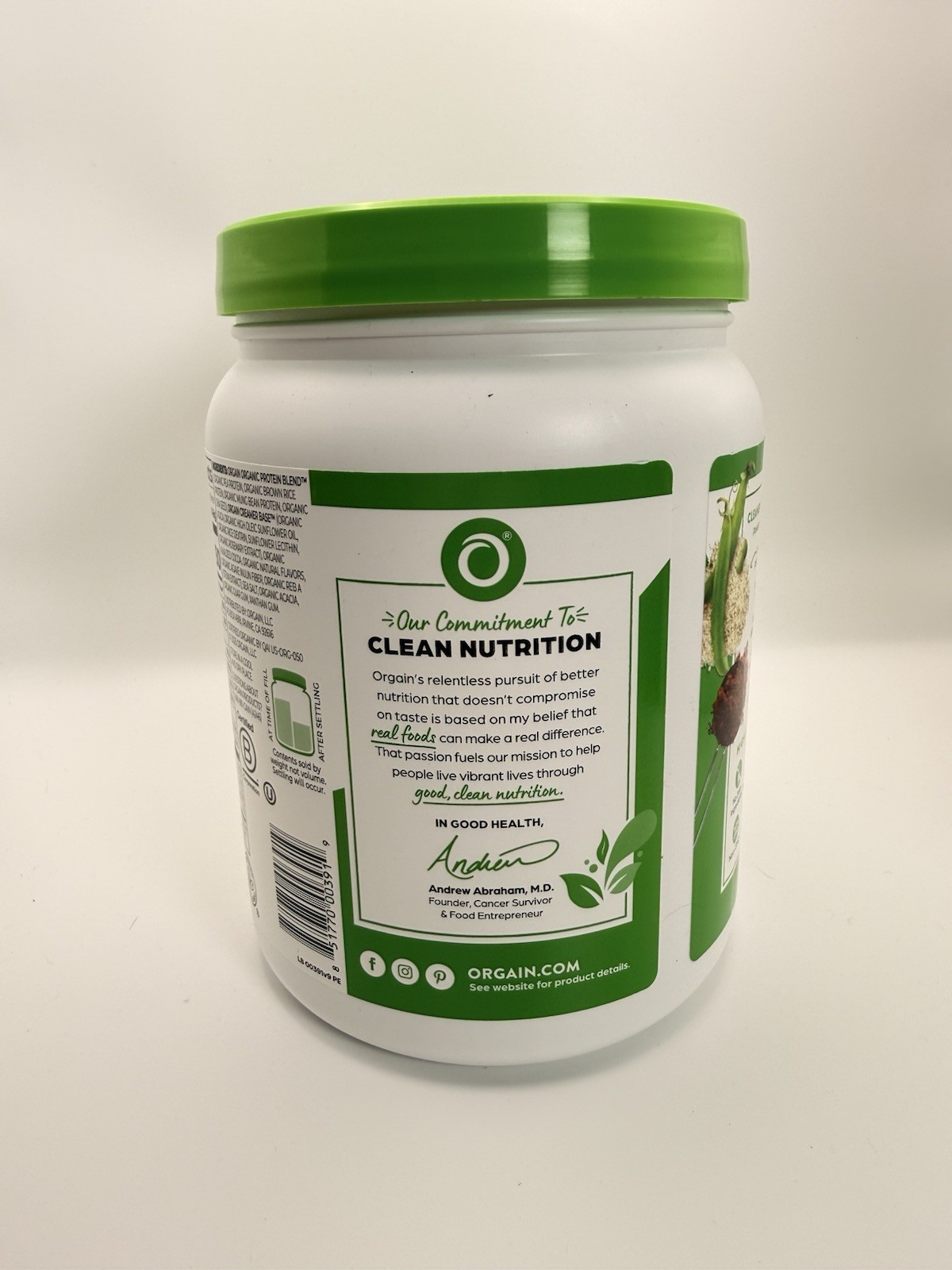 Orgain Creamy Chocolate Fudge Plant-Based Protein Powder 16.3oz