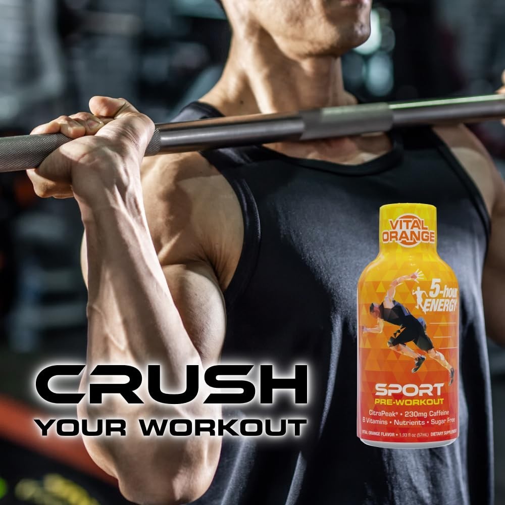 5-Hour Energy Extra Strength Sport Shots with Citrapeak, Orange Flavor 24 counts