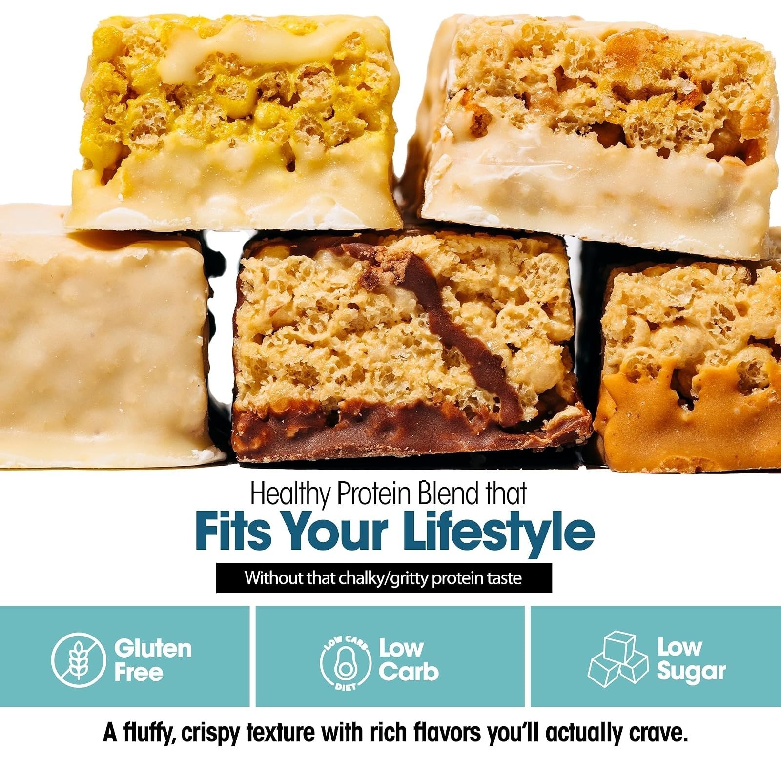 WonderSlim High Fiber Protein Bars – 15g Protein, Low Sugar, Gluten-Free