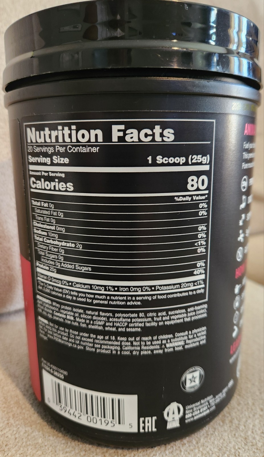Animal Clear Whey Isolate 1.1 lbs (500 g) Universal Nutrition (Choose Flavor)