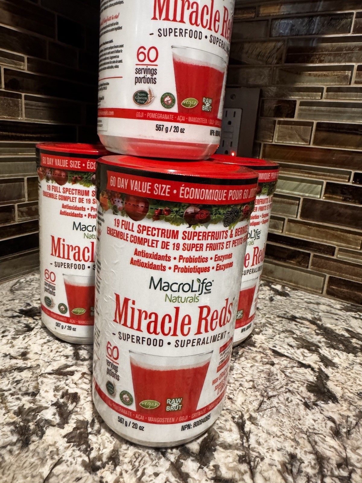 Miracle Reds 20oz 60 Servings Exp Jan 2024 x 2 Items (120 Servings Total)