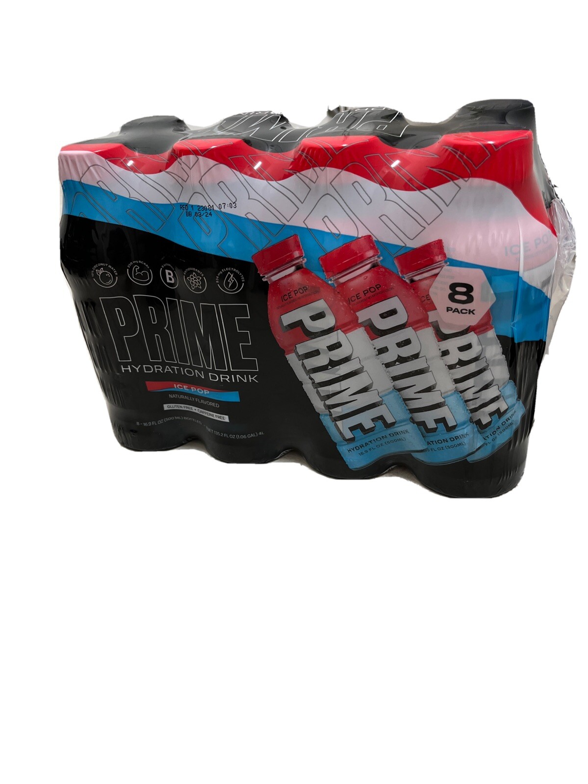 |PRIME Hydration Drink – Ice Pop – 8 Pack – NEW| (Logan Paul/KSI)