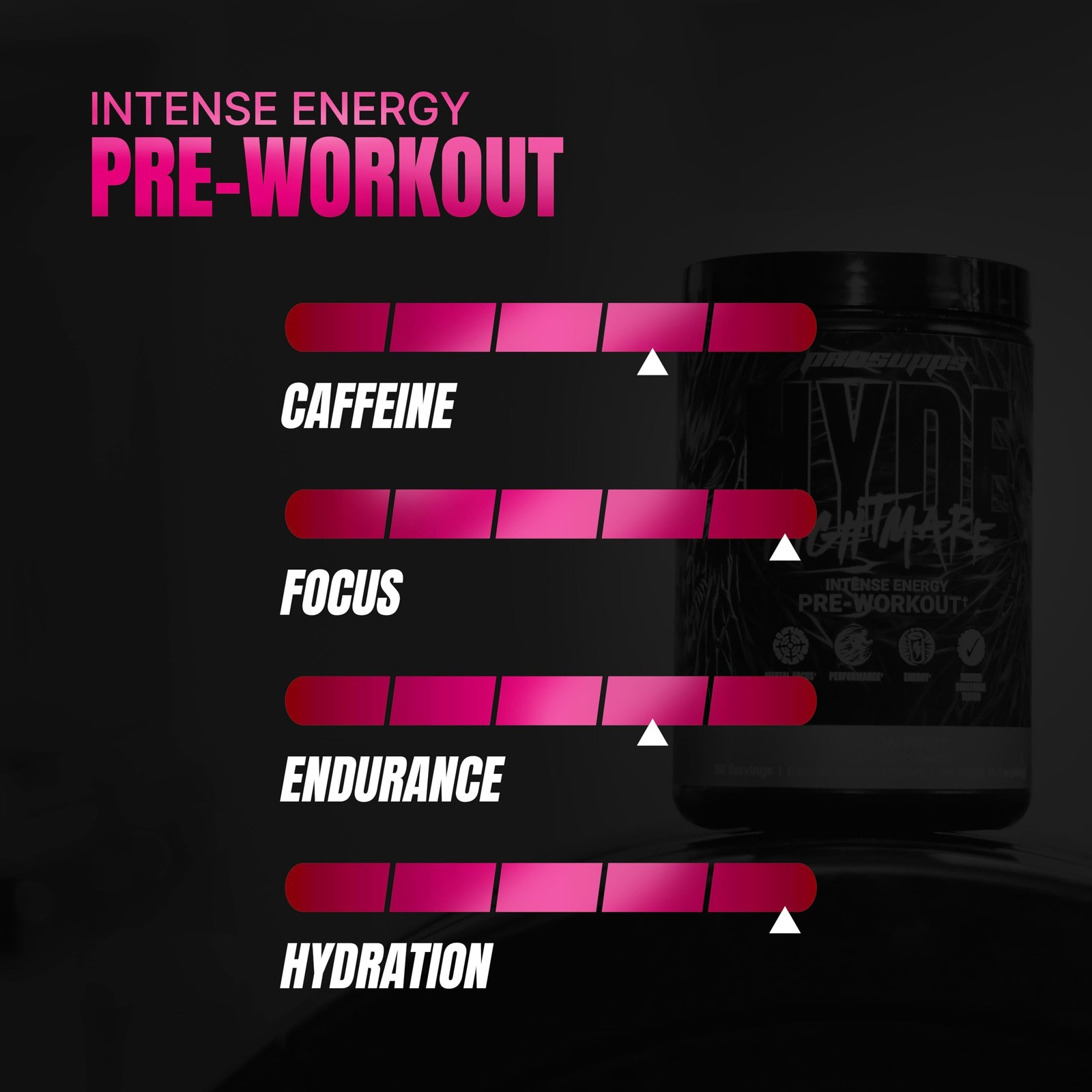 Mr Hyde Nightmare Pre Workout 396g Dragon Fruit | Energy & Focus Supplement