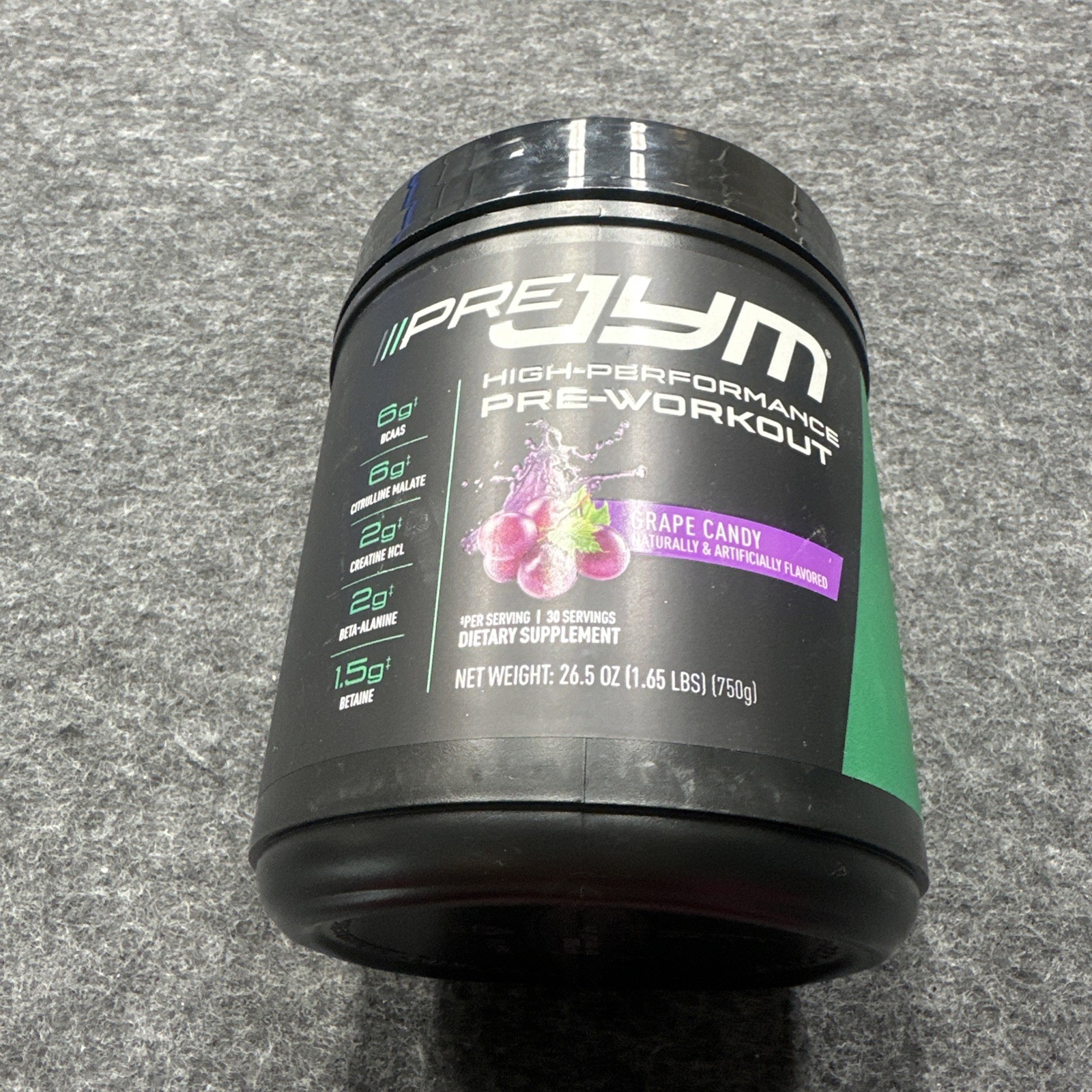 JYM Supplement Science Pre JYM Grape Candy Pre Workout Powder 30 Servings 12/27