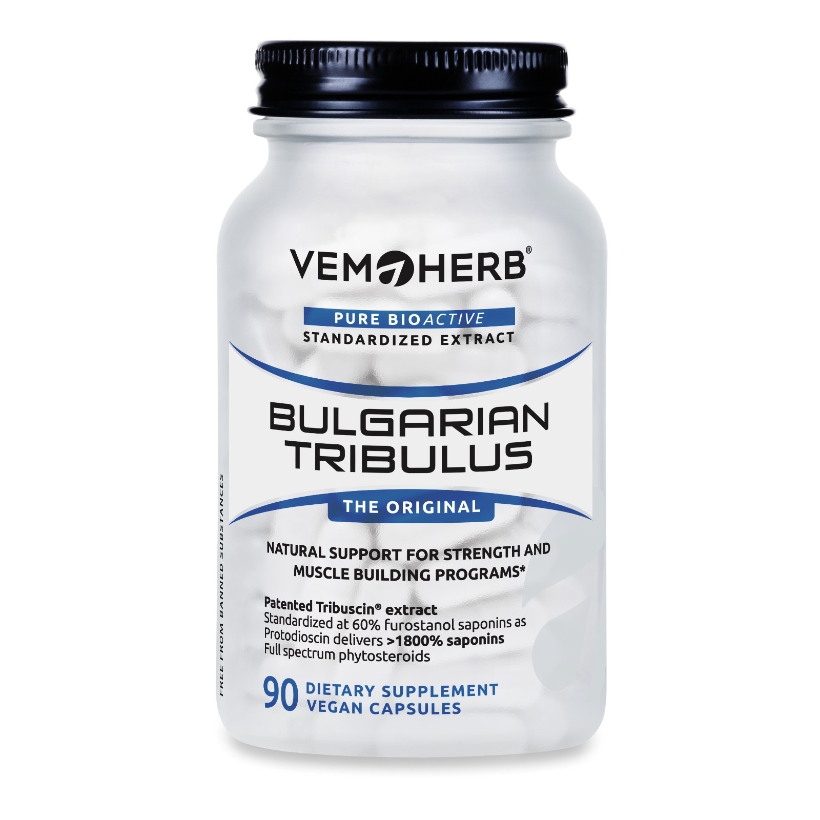 VEMOHERB BULGARIAN TRIBULUS – the original Tribulus from Bulgaria (90 vegan caps