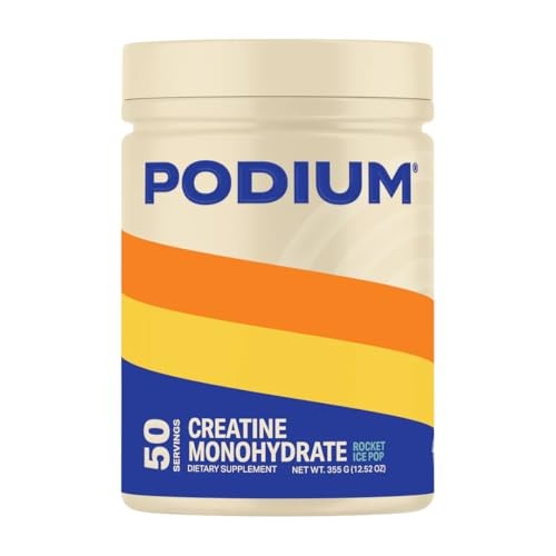 Creatine Monohydrate Powder 50 Servings Strawberry Athletic