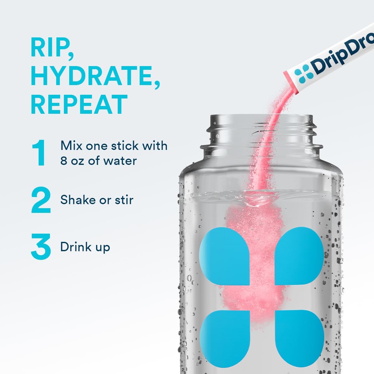 Dripdrop Sugar Hydration Packets – Zero Classic Variety Pack – Single Serve