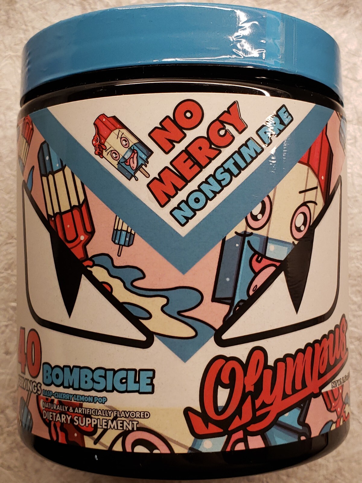 Olympus – NO MERCY Non-Stimulant Pre-Workout – Bombsicle – 40 Serv – Exp 8/2025