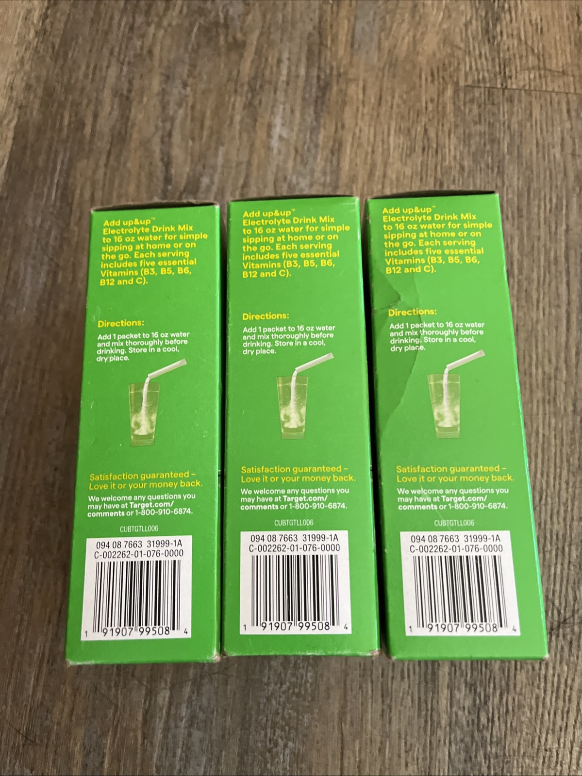3 boxes/24 packs total Up&Up Electrolyte Drink Mix Lemon Lime BB 08/2026